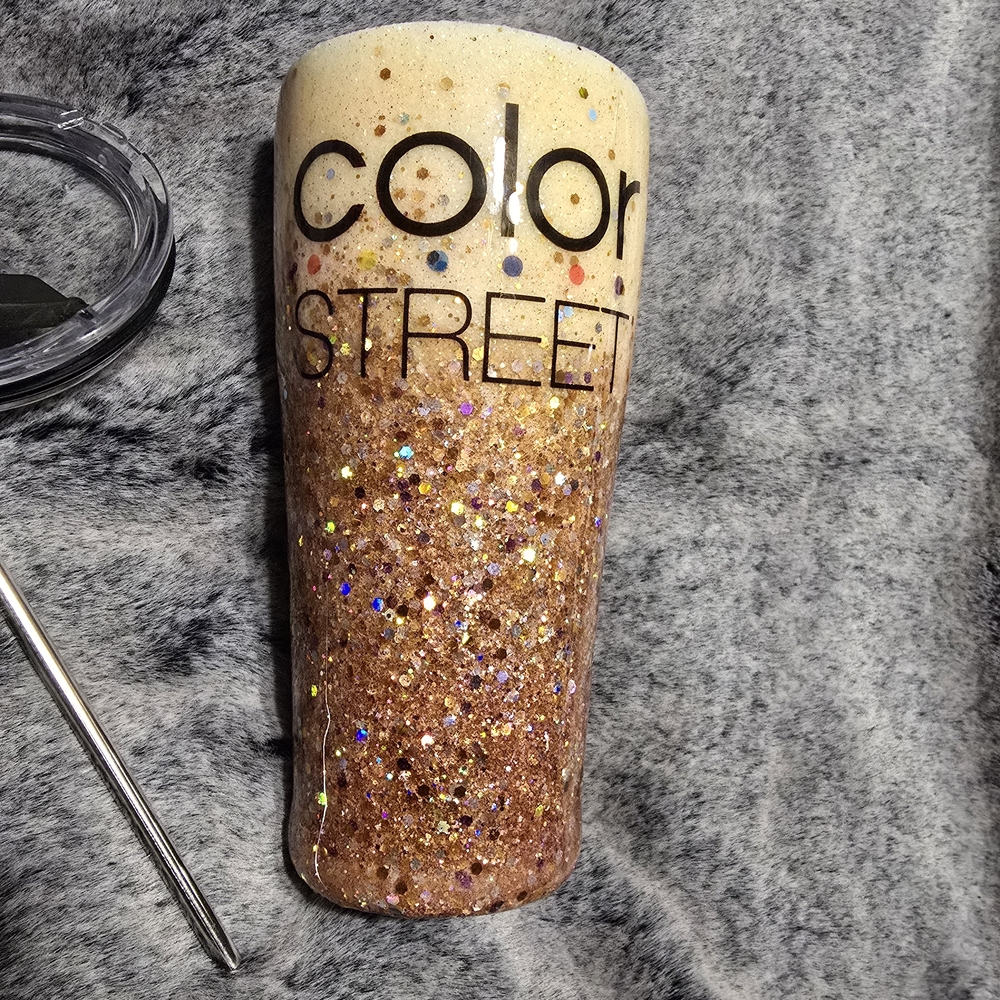 Color Street Custom Glitter Tumbler